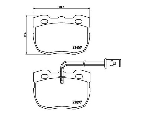 Bromsbeläggssats, skivbroms P 44 004 Brembo, bild 2