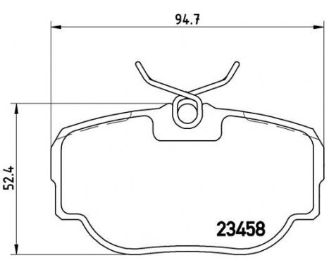 Bromsbeläggssats, skivbroms P 44 009 Brembo, bild 2