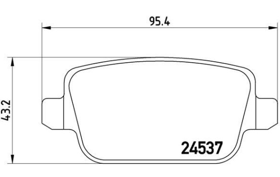 Bromsbeläggssats, skivbroms P 44 017 Brembo, bild 2