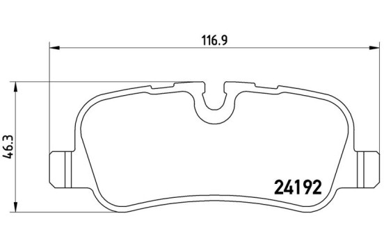 Bromsbeläggssats, skivbroms P 44 019 Brembo, bild 3