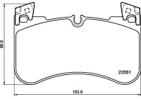 Bromsbeläggssats, skivbroms P 44 029 Brembo