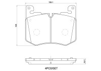 Bromsbeläggssats, skivbroms P 44 030 Brembo