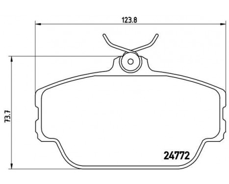 Bromsbeläggssats, skivbroms P 46 001 Brembo, bild 2