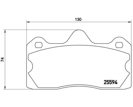 Bromsbeläggssats, skivbroms P 47 002 Brembo, bild 3