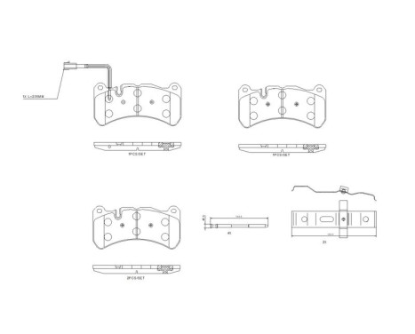 Bromsbeläggssats, skivbroms P 48 003 Brembo