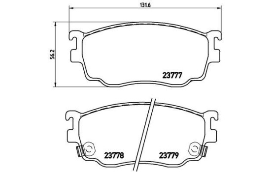 Bromsbeläggssats, skivbroms P 49 026 Brembo, bild 2