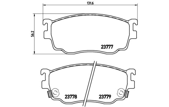 Bromsbeläggssats, skivbroms P 49 026 Brembo, bild 3