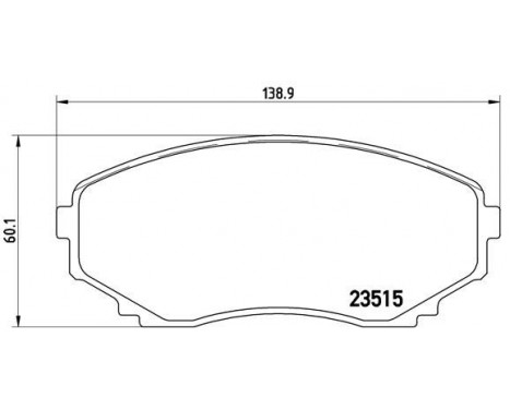 Bromsbeläggssats, skivbroms P 49 028 Brembo, bild 2