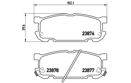 Bromsbeläggssats, skivbroms P 49 030 Brembo, bild 2