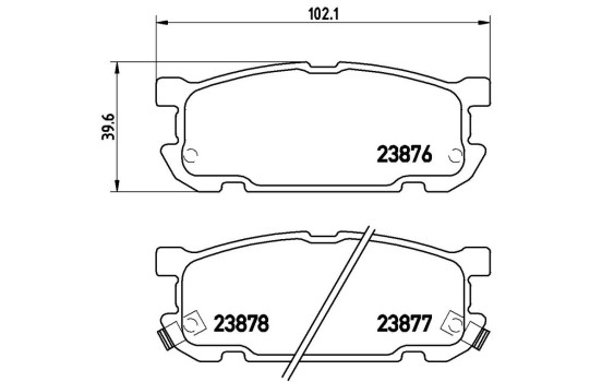 Bromsbeläggssats, skivbroms P 49 030 Brembo, bild 3