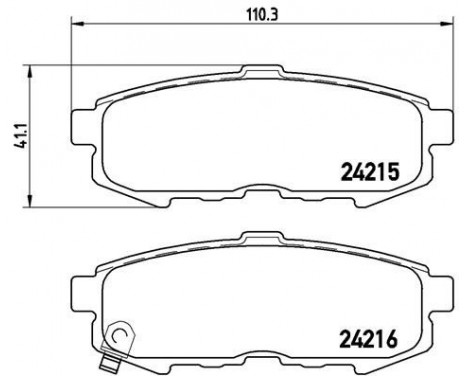 Bromsbeläggssats, skivbroms P 49 042 Brembo, bild 2