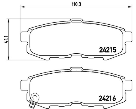 Bromsbeläggssats, skivbroms P 49 042 Brembo, bild 3