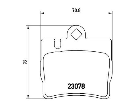 Bromsbeläggssats, skivbroms P 50 042 Brembo, bild 2