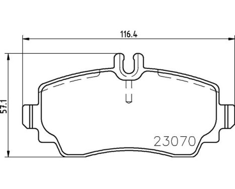 Bromsbeläggssats, skivbroms P 50 047 Brembo, bild 3