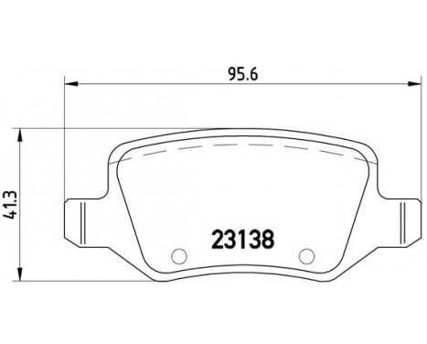 Bromsbeläggssats, skivbroms P 50 058 Brembo, bild 2