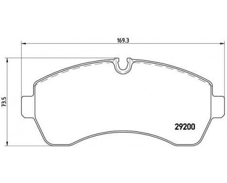 Bromsbeläggssats, skivbroms P 50 059 Brembo, bild 2