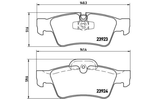 Bromsbeläggssats, skivbroms P 50 064 Brembo, bild 2