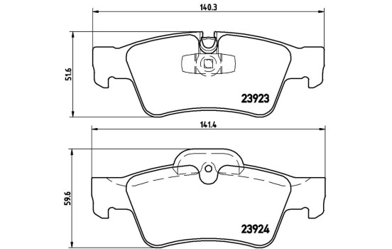 Bromsbeläggssats, skivbroms P 50 064 Brembo, bild 3