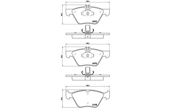 Bromsbeläggssats, skivbroms P 50 075 Brembo, bild 2