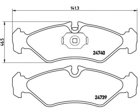 Bromsbeläggssats, skivbroms P 50 081 Brembo, bild 2