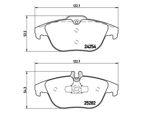 Bromsbeläggssats, skivbroms P 50 104 Brembo, bild 2