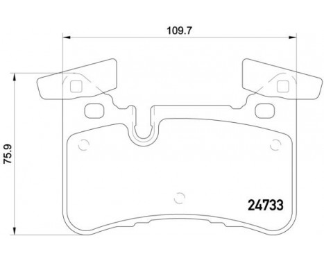 Bromsbeläggssats, skivbroms P 50 110 Brembo, bild 2