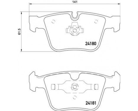 Bromsbeläggssats, skivbroms P 50 116 Brembo, bild 2