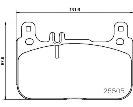 Bromsbeläggssats, skivbroms P 50 128 Brembo, bild 2