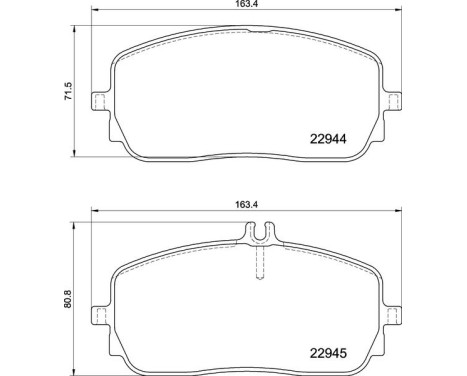 Bromsbeläggssats, skivbroms P 50 152 Brembo, bild 2