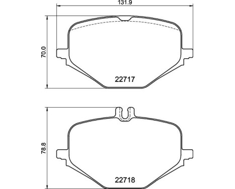 Bromsbeläggssats, skivbroms P 50 167 Brembo, bild 4