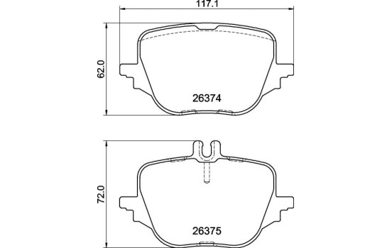 Bromsbeläggssats, skivbroms P 50 169 Brembo, bild 4