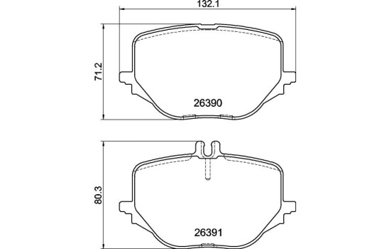 Bromsbeläggssats, skivbroms P 50 170 Brembo, bild 4
