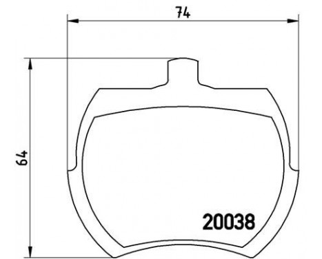 Bromsbeläggssats, skivbroms P 52 002 Brembo, bild 2