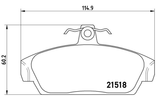 Bromsbeläggssats, skivbroms P 52 015 Brembo, bild 3