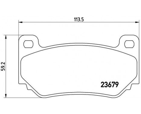 Bromsbeläggssats, skivbroms P 52 018 Brembo, bild 2