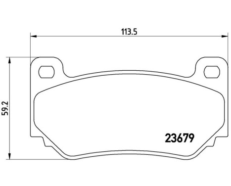 Bromsbeläggssats, skivbroms P 52 018 Brembo, bild 3