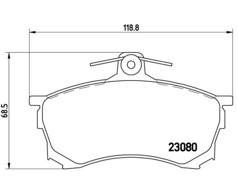 Bromsbeläggssats, skivbroms P 54 021 Brembo, bild 3