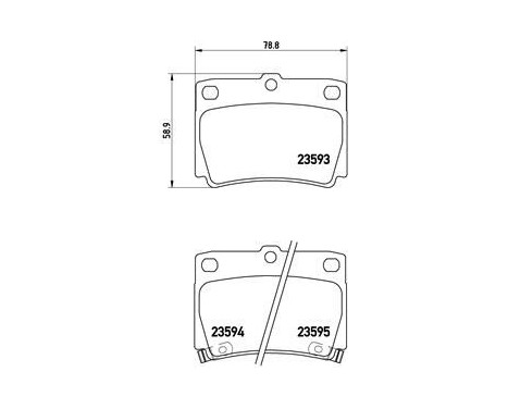 Bromsbeläggssats, skivbroms P 54 026 Brembo, bild 2