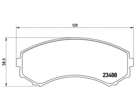 Bromsbeläggssats, skivbroms P 54 029 Brembo, bild 2