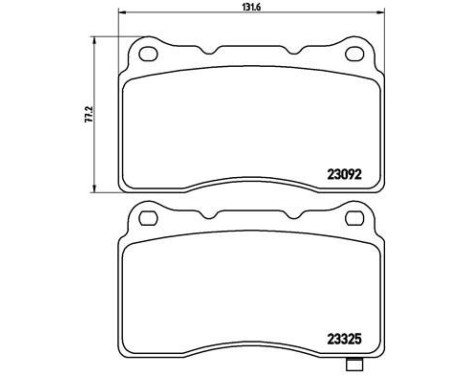 Bromsbeläggssats, skivbroms P 54 039X Brembo