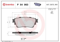 Bromsbeläggssats, skivbroms P 54 063 Brembo