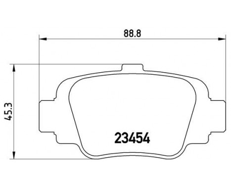 Bromsbeläggssats, skivbroms P 56 032 Brembo, bild 2