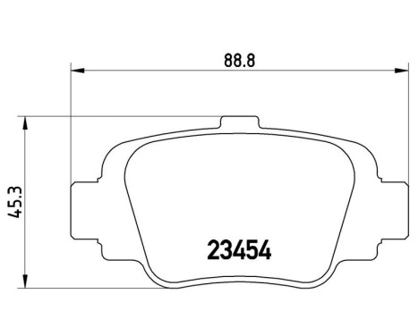 Bromsbeläggssats, skivbroms P 56 032 Brembo, bild 3
