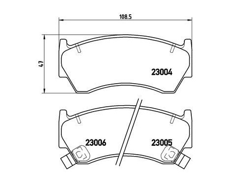 Bromsbeläggssats, skivbroms P 56 033 Brembo, bild 2