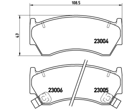 Bromsbeläggssats, skivbroms P 56 033 Brembo, bild 3