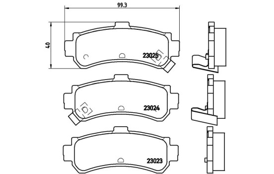 Bromsbeläggssats, skivbroms P 56 035 Brembo, bild 3