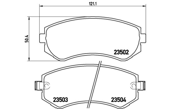 Bromsbeläggssats, skivbroms P 56 039 Brembo, bild 3
