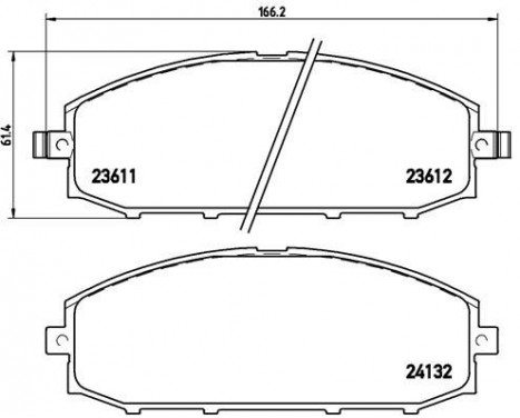 Bromsbeläggssats, skivbroms P 56 041 Brembo, bild 2