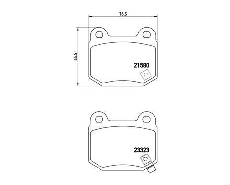 Bromsbeläggssats, skivbroms P 56 048 Brembo, bild 2