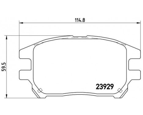 Bromsbeläggssats, skivbroms P 56 050 Brembo, bild 2